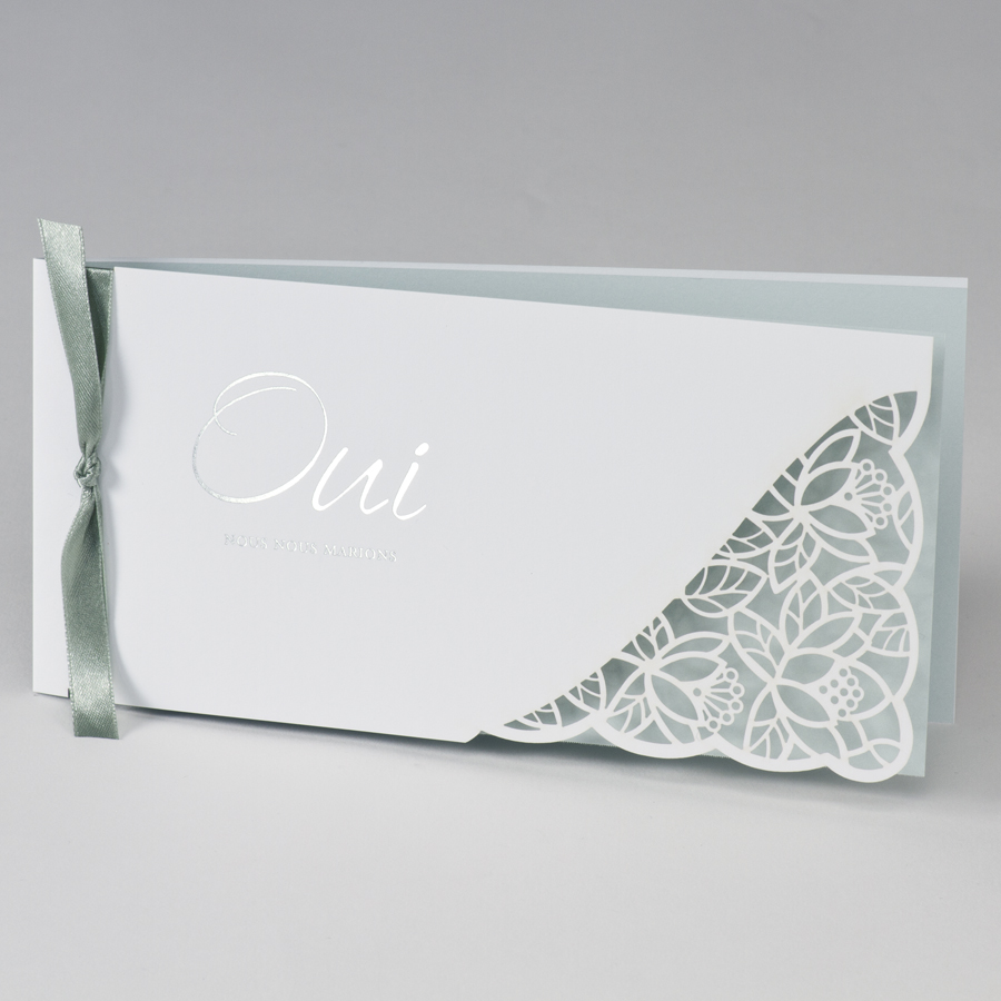 Enveloppe verte tendance - Mariage