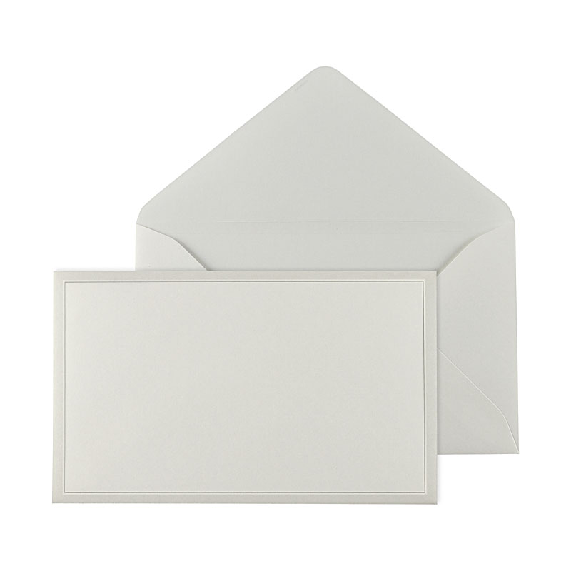 Uitdrukkelijk Aap Geleend Crème enveloppe met fijn grijs kader en grijze rand (069.004) | Buromac