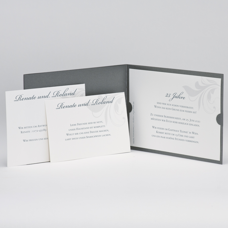 elegante einladungskarten silberhochzeit elegante einladungskarten silberhochzeit