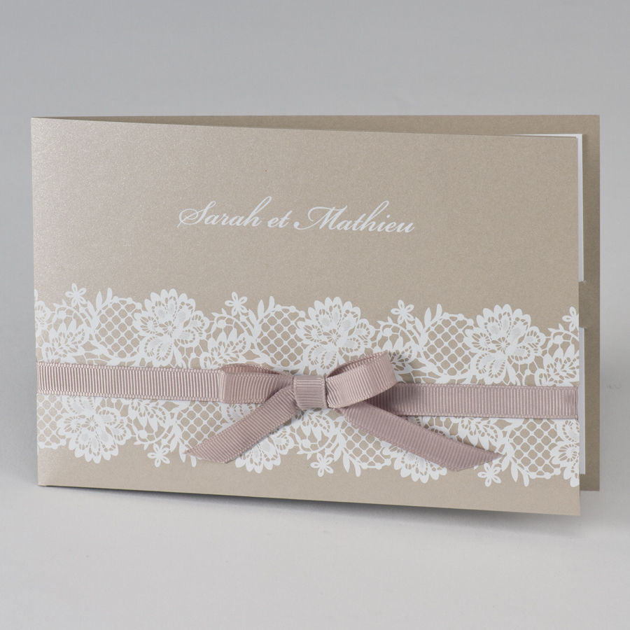 Faire-part mariage dentelle  Invitation faire part dentelle