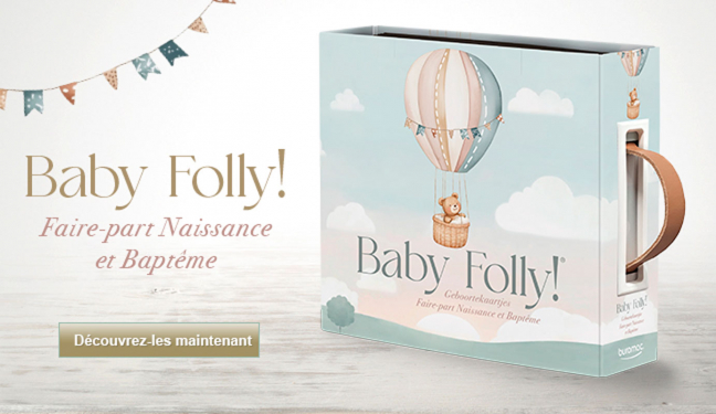 Collection faire-part naissance et baptême Baby Folly 2025