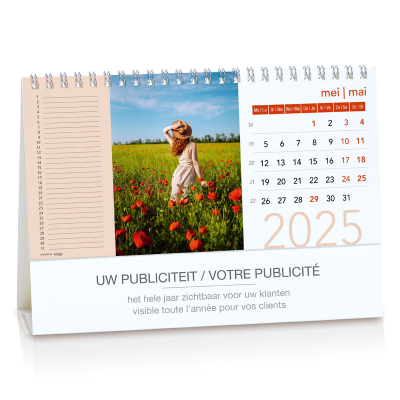 Calendrier de bureau avec aperçu du mois en cours et mémo (084.001)