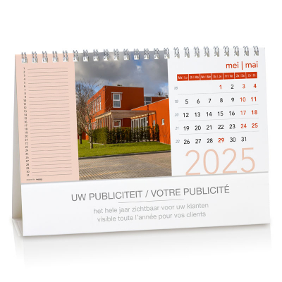 Calendrier de bureau sur mesure avec aperçu du mois en cours + mémo (084.201)