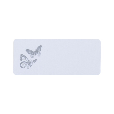 Etiquette adresse avec deux papillons gris
 (171.204)