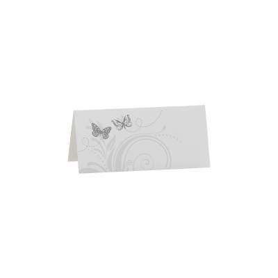 Marque-place vierge avec 2 papillons gris
 (221.008)