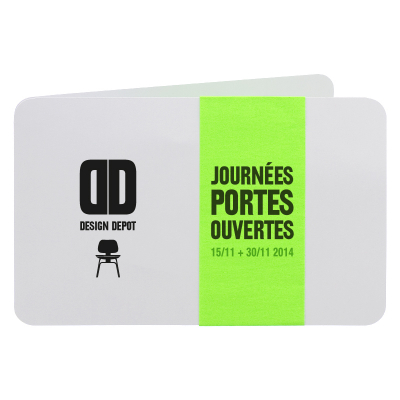 Carte rectangle bicolor fluo vert (313.075)