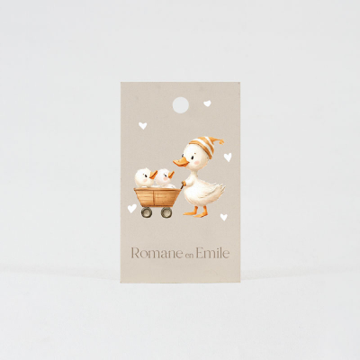 Etiquette canard pour jumeaux (535.034)