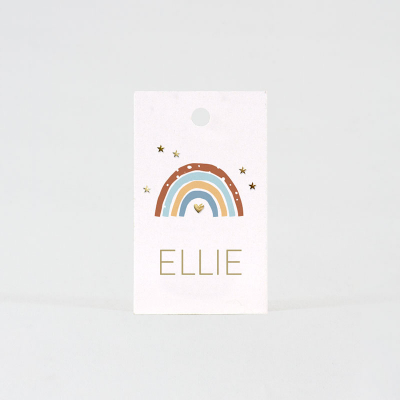 Etiquette arc-en-ciel étoiles dorées (535.071)