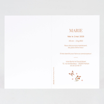 Faire-part naissance fleurs et photos (585.002)