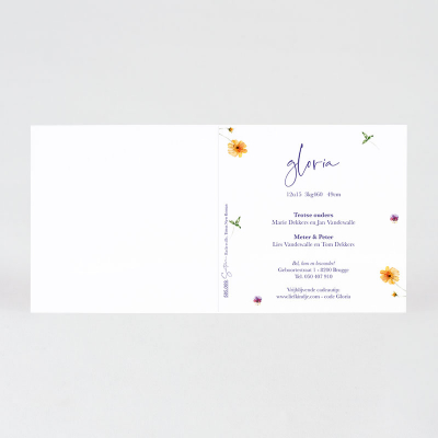 Faire-part naissance fleurs des champs (585.009)