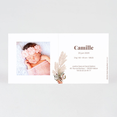 Faire-part naissance pampa magique (585.016)