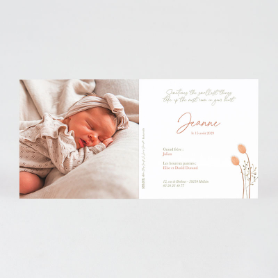 Faire-part naissance douceur bohème (585.018)