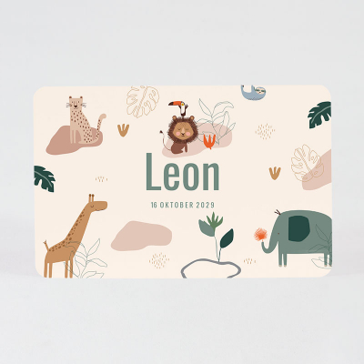 Faire-part naissance animaux de la savane (585.052)