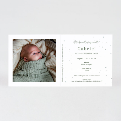 Faire-part naissance ourson sur la lune (585.057)