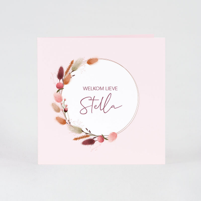 Faire part naissance douces fleurs (585.173)