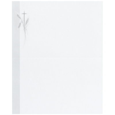Billet double religieux croix et épis de blé  (631.003)