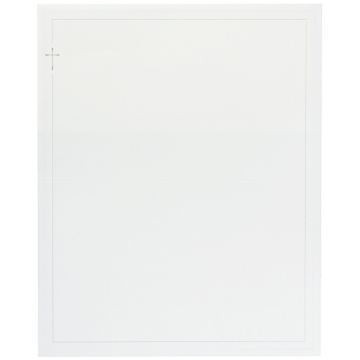 Billet double religieux crème petite croix grise (631.040)