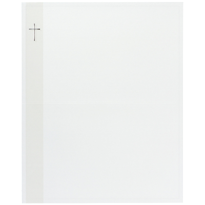 Billet religieux double avec croix argentée (631.080)