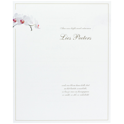 Billet double civil crème orchidée (631.111)