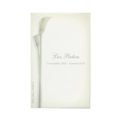 Carte civile double allongée callas verts  (640.081)