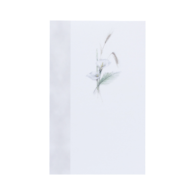 Carte civile allongée double épis blé et arums (640.083)