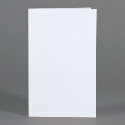 Carte allongée papier blanc 250g - par 1 (642.061)