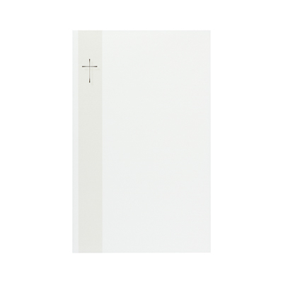 Carte religieuse allongée avec croix argentée (642.080)