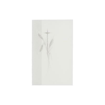 Souvenir mortuaire religieux croix et épis de blé (656.093)