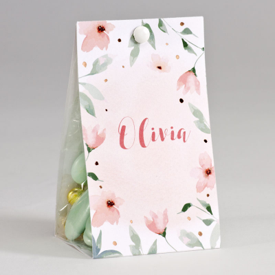 Etui à dragées fleurs et aquarelle (749.004)