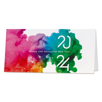 Carte de vœux calendrier nuage coloré (843.034)