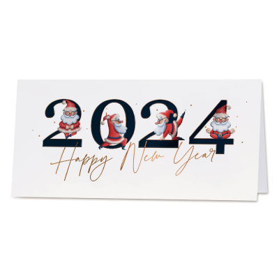 Carte de fin d'année 2024 et père noël zen (843.086)