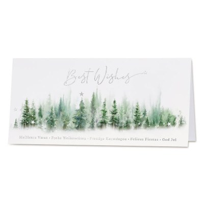 Carte de vœux société forêt de sapins (844.004)