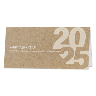 Carte de vœux professionnelle 2025 papier effet recyclé (844.085)