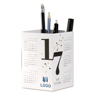 Pot à stylos avec calendrier 2017 (846.120)