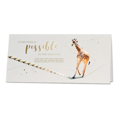 Carte de voeux Girafe Everything is possible (848.043)