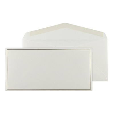 Crème enveloppe met fijn grijs randje (068.001)
