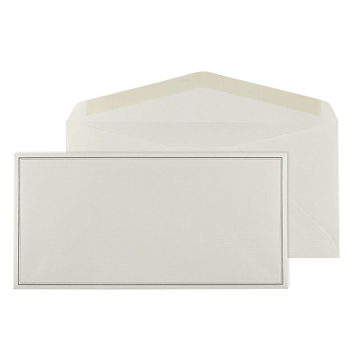 Luxe enveloppe crème met dubbel fijn grijs kader (068.002)