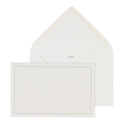 Crème enveloppe met fijn grijs kader (069.038)