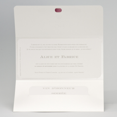 Luxe pochettekaart OUI - vieuxroze en beige (106.051)