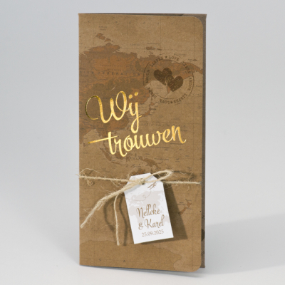 Trouwkaart met landkaart Wij trouwen (108.125)