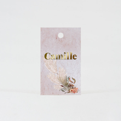 Label boho droogbloemen - personalisatie in folie (535.016)