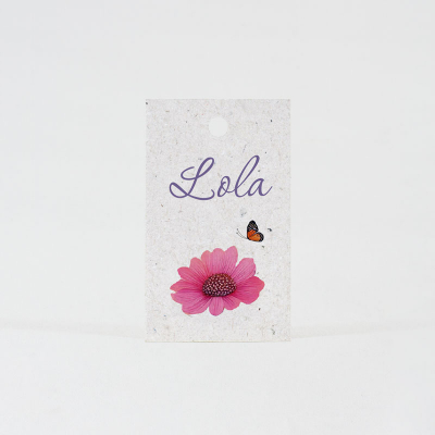 Label felroze bloem (535.029)