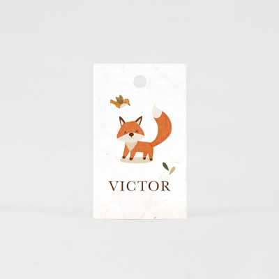 Label lief vosje met vogeltje (535.048)