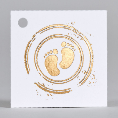 Suikerkaartje met stempel in koperfolie (539.024)