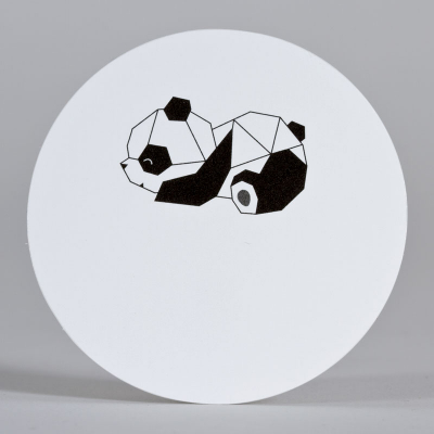 Grote ronde sticker met panda (539.296)