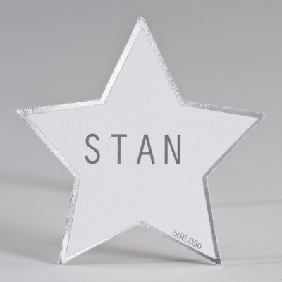 Suikerkaartje ster met zilverfolie (556.056)