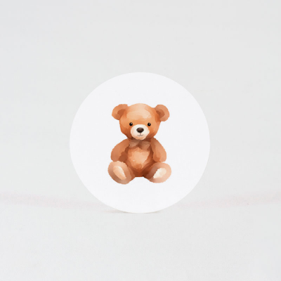 Witte sluitzegel met klassieke teddybeer (571.160)