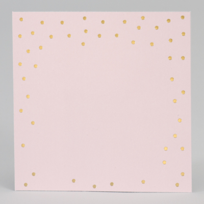 Borrelkaartje roze met gouden confetti (577.307)