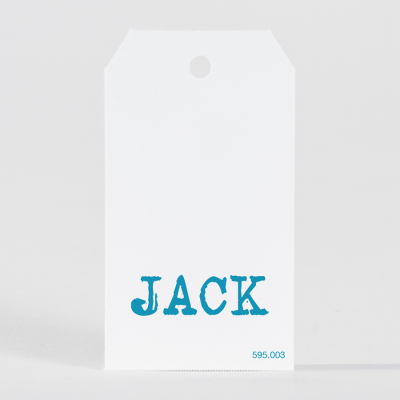 Witte effen tag (595.003)