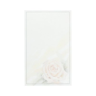 Dubbele rouwkaart met roze roos in coupon van 2
 (640.054)